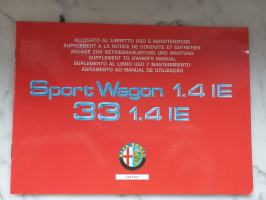 ALFA ROMEO 33 & SPORTWAGON 1.4 IE
